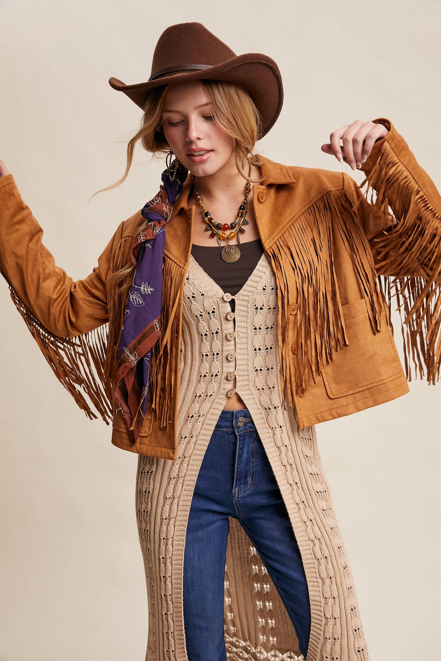 Fringe Suede Jacket LJ0264