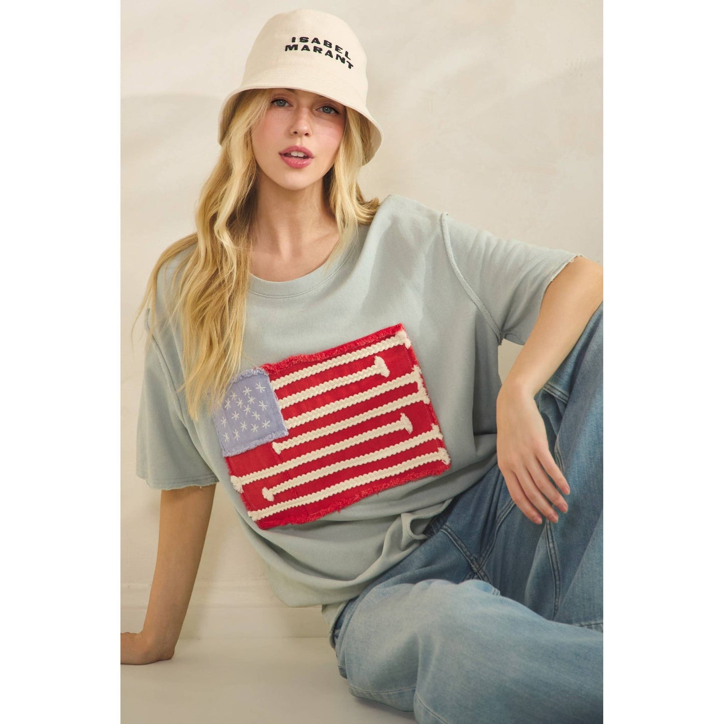 AMERICAN FLAG MINERAL WASH TOP