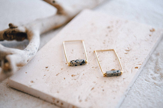 Eventide Rectangular Gold Lightweight Hoops