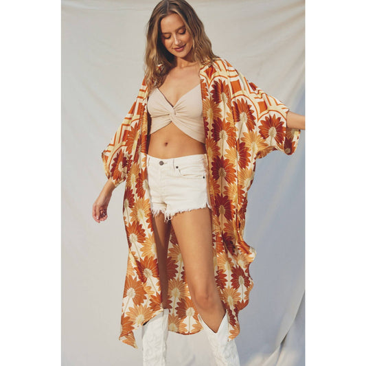 Golden Age High Slits Kimono Duster