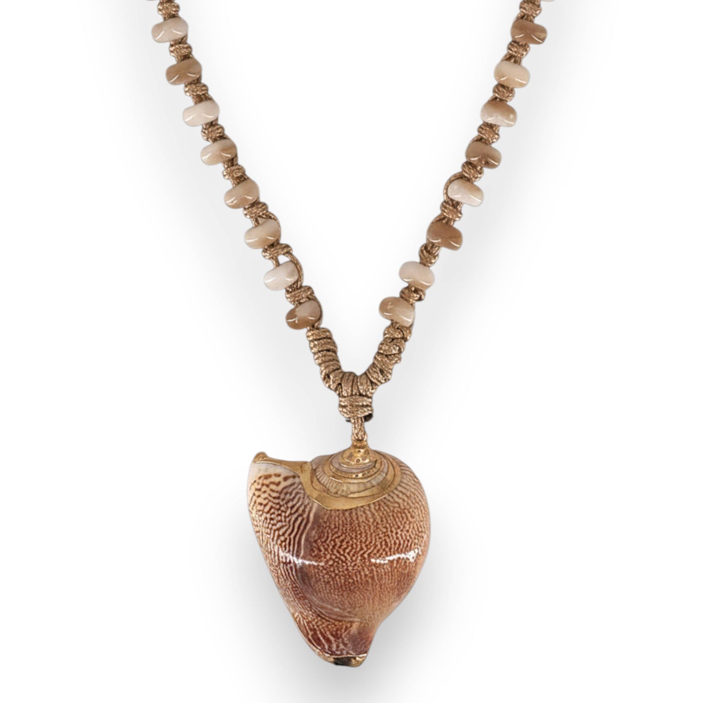 Chunky Beaded Shell Necklace | Handmade Statement Jewelry