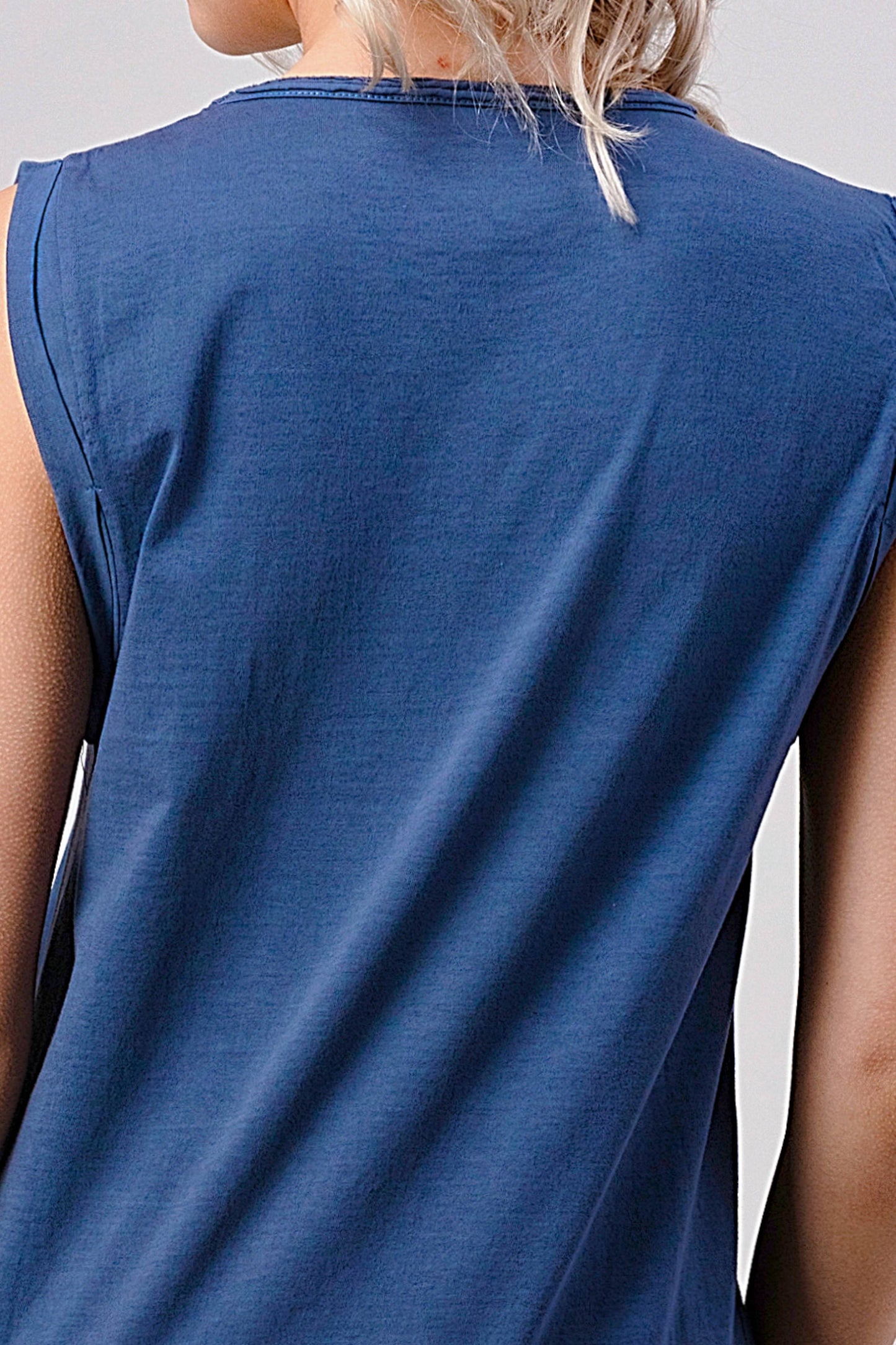 Long Live Cowboy Relaxed Fit distressed  Rolled sleeve Muscle top
