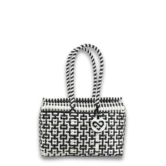 Handwoven Recycled Plastic Basket Bag - Gelato WB Medium