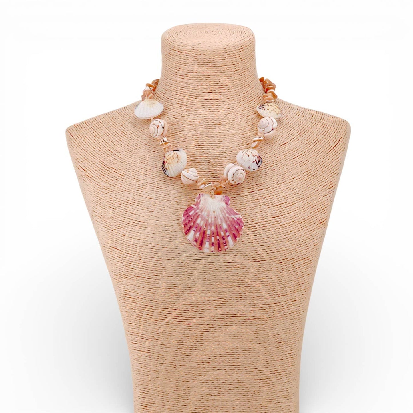 Coastal Beaded Seashell Necklace | Summer Statement Jewelry