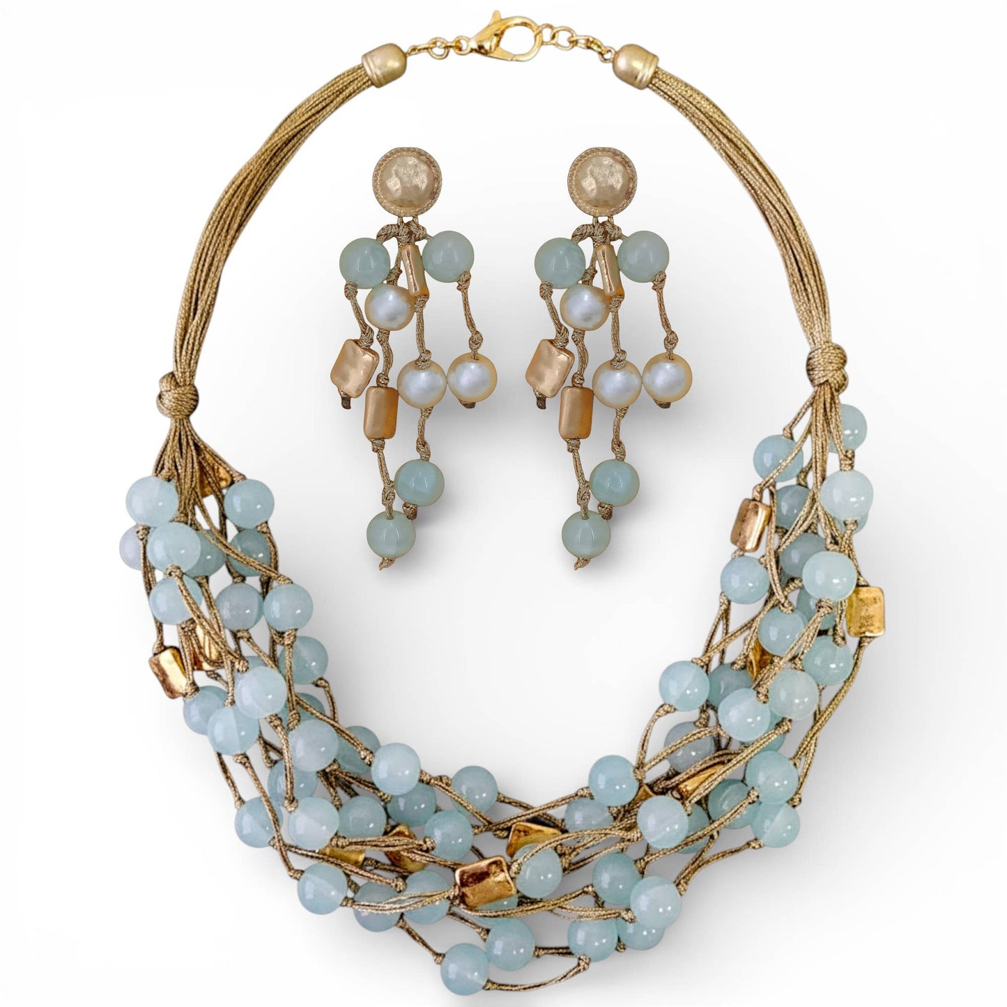 Coastal Beaded Pearl Earrings | Handmade Statement Jewelry
