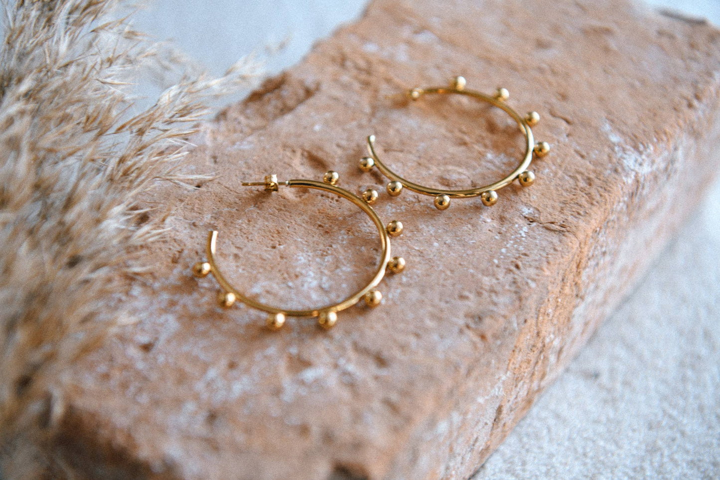 Golden Earth Water-Resistant Stainless-Steel Earrings