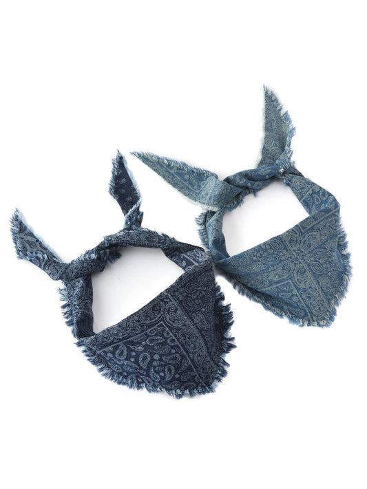 Scarvii - Unisex Vintage Frayed Triangle Scarf