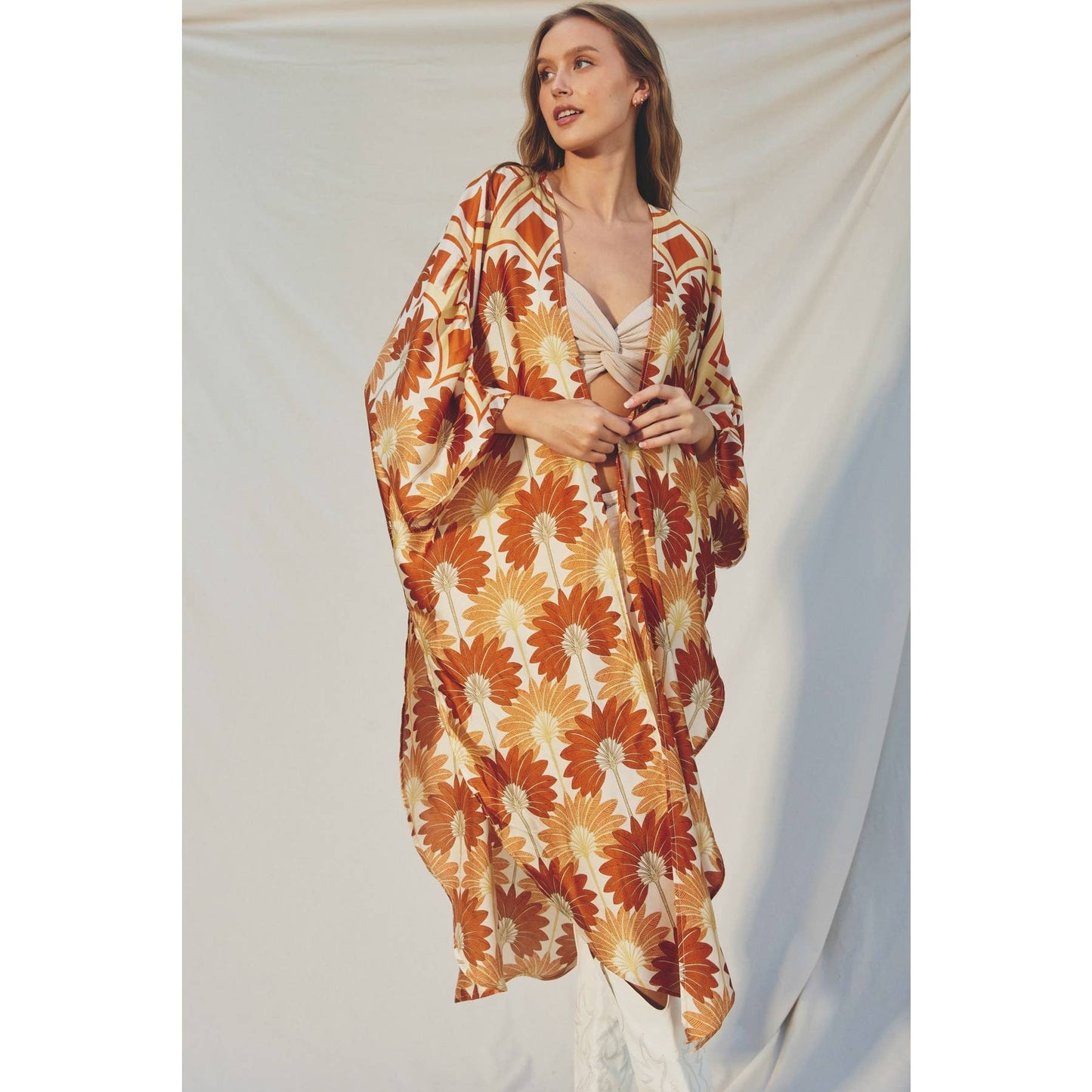 Golden Age High Slits Kimono Duster