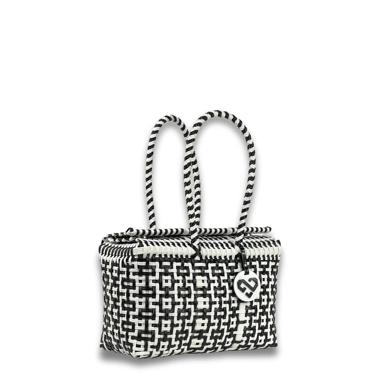 Handwoven Recycled Plastic Basket Bag - Gelato WB Medium