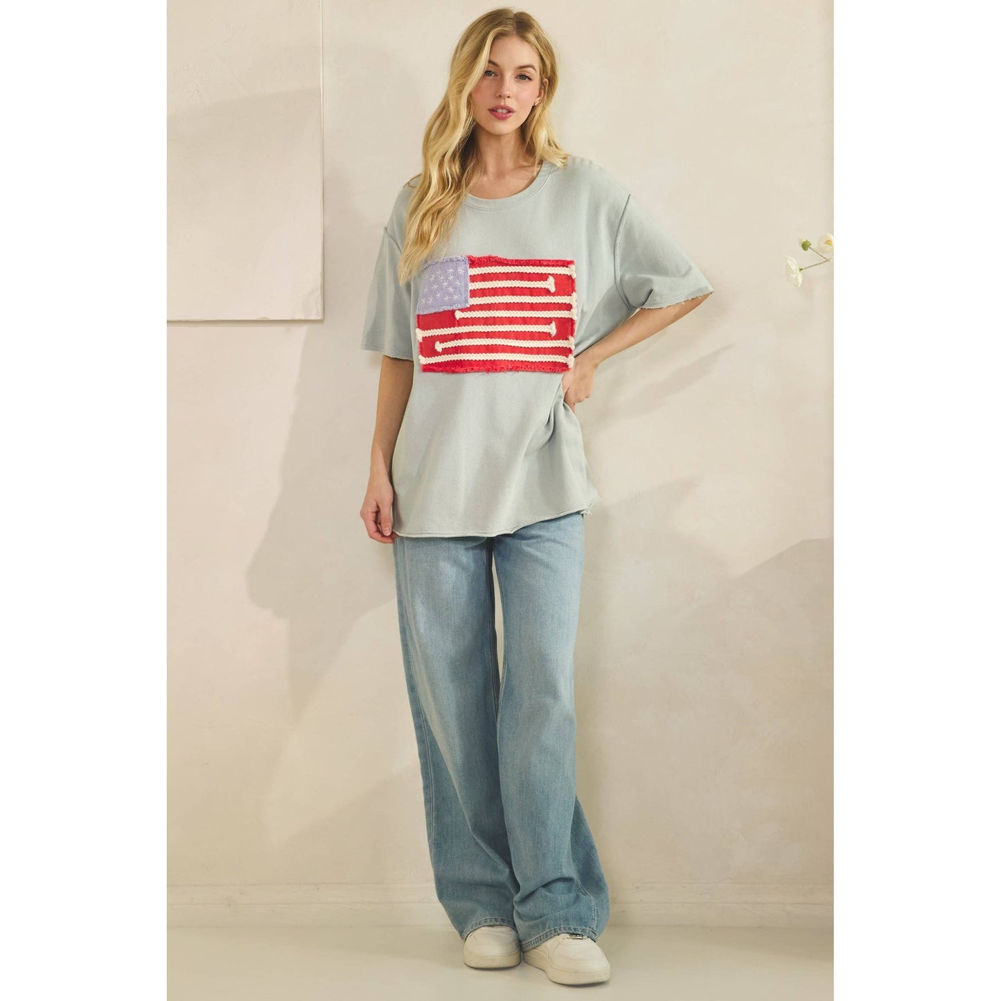 AMERICAN FLAG MINERAL WASH TOP