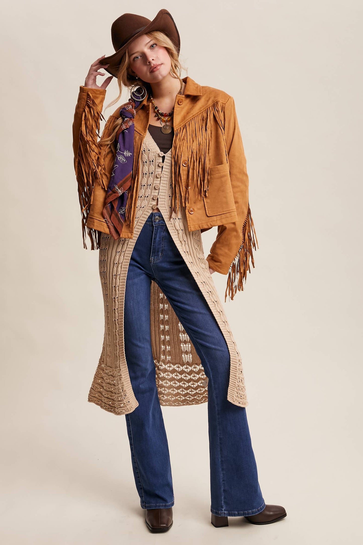 Fringe Suede Jacket LJ0264
