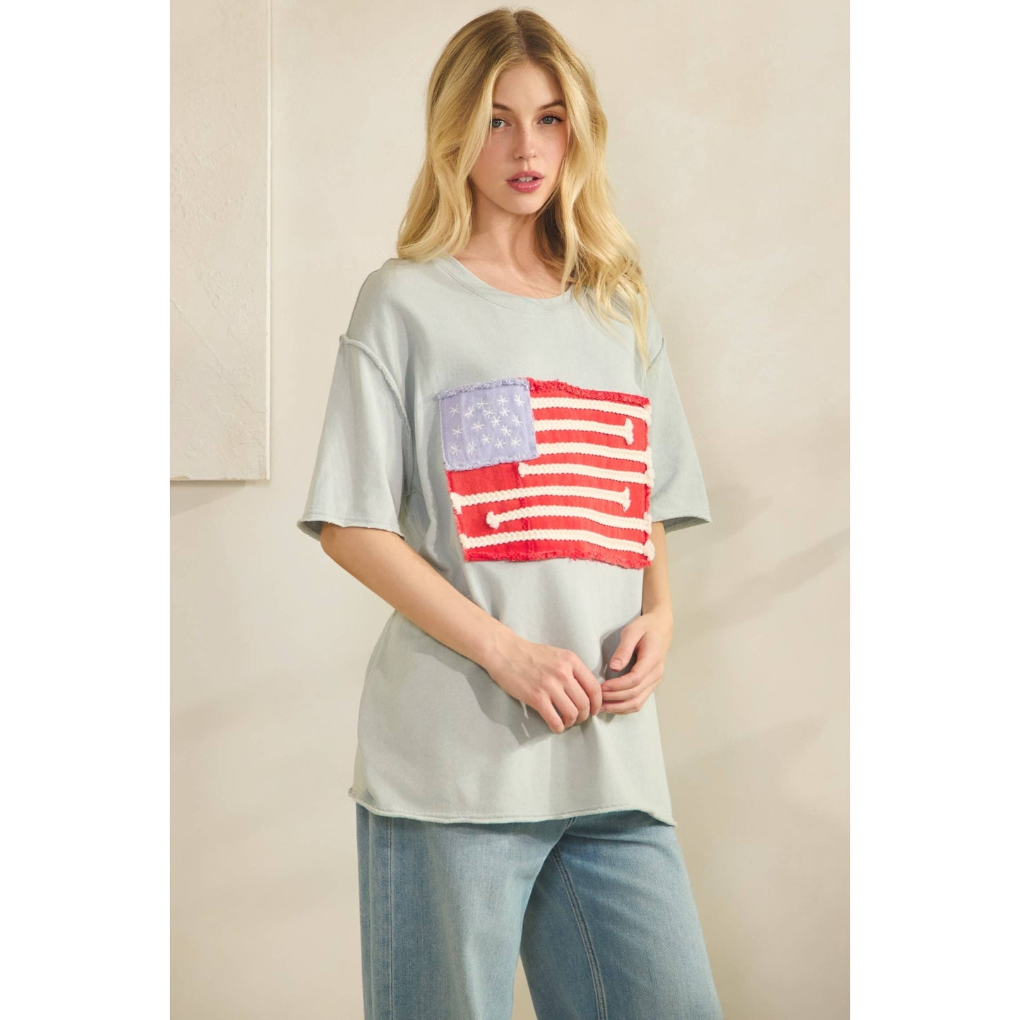AMERICAN FLAG MINERAL WASH TOP