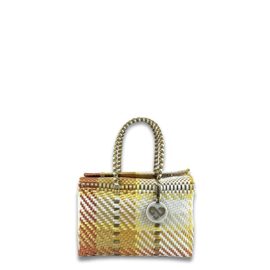 Handwoven Recycled Plastic Basket Bag - Blondie Medium