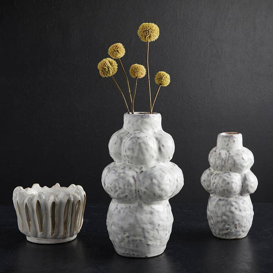 White Bubble Vase - Small